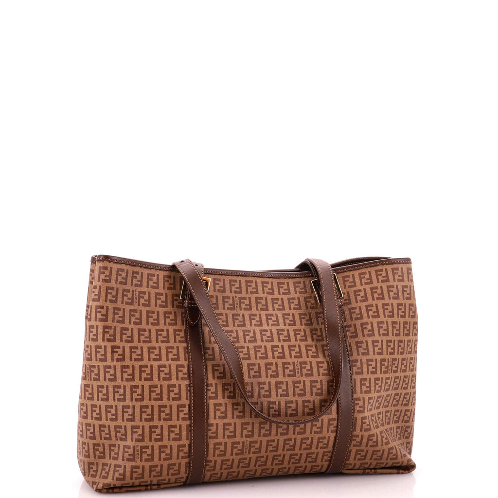 Belted Handle Tote Zucchino Coated Canvas Large