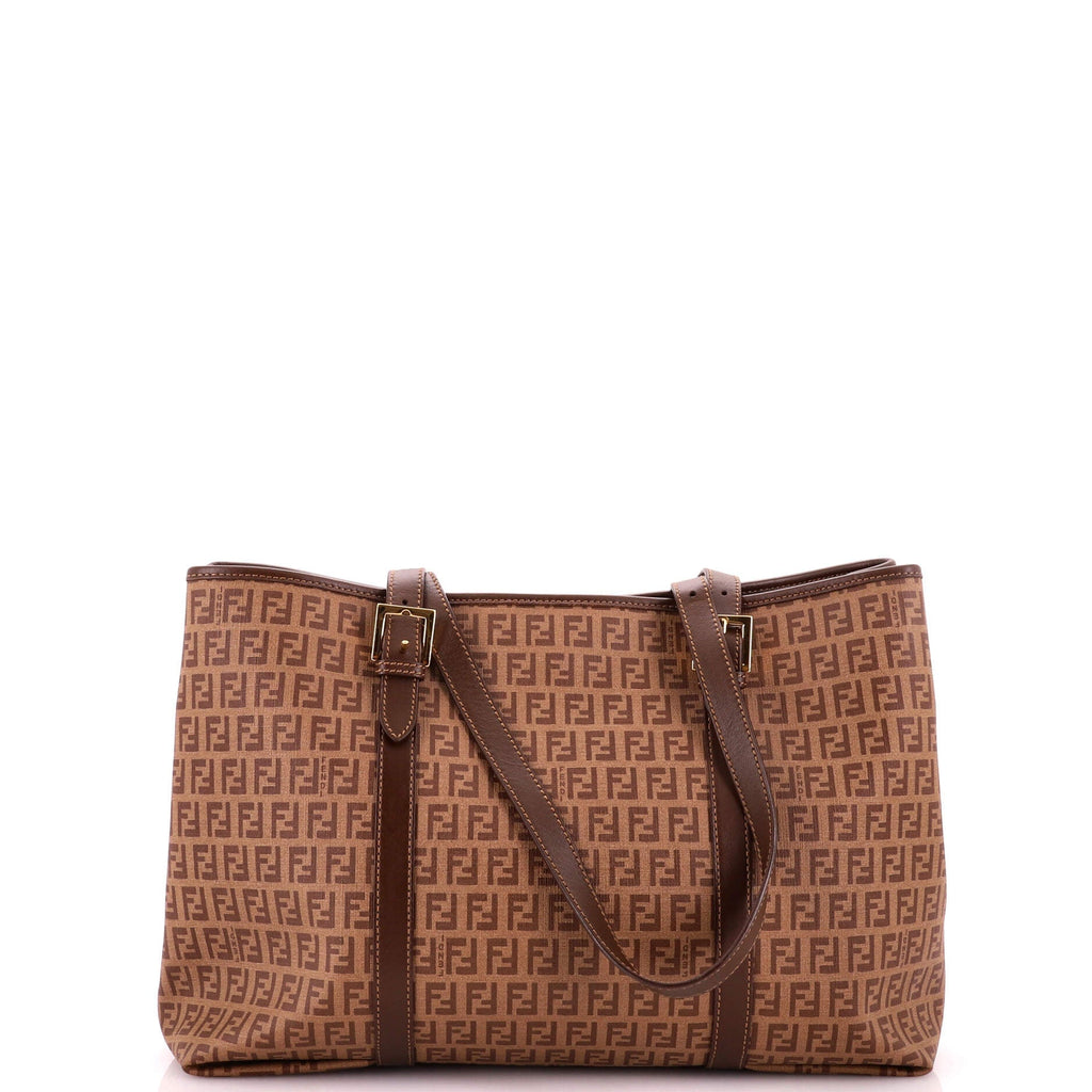 Belted Handle Tote Zucchino Coated Canvas Large