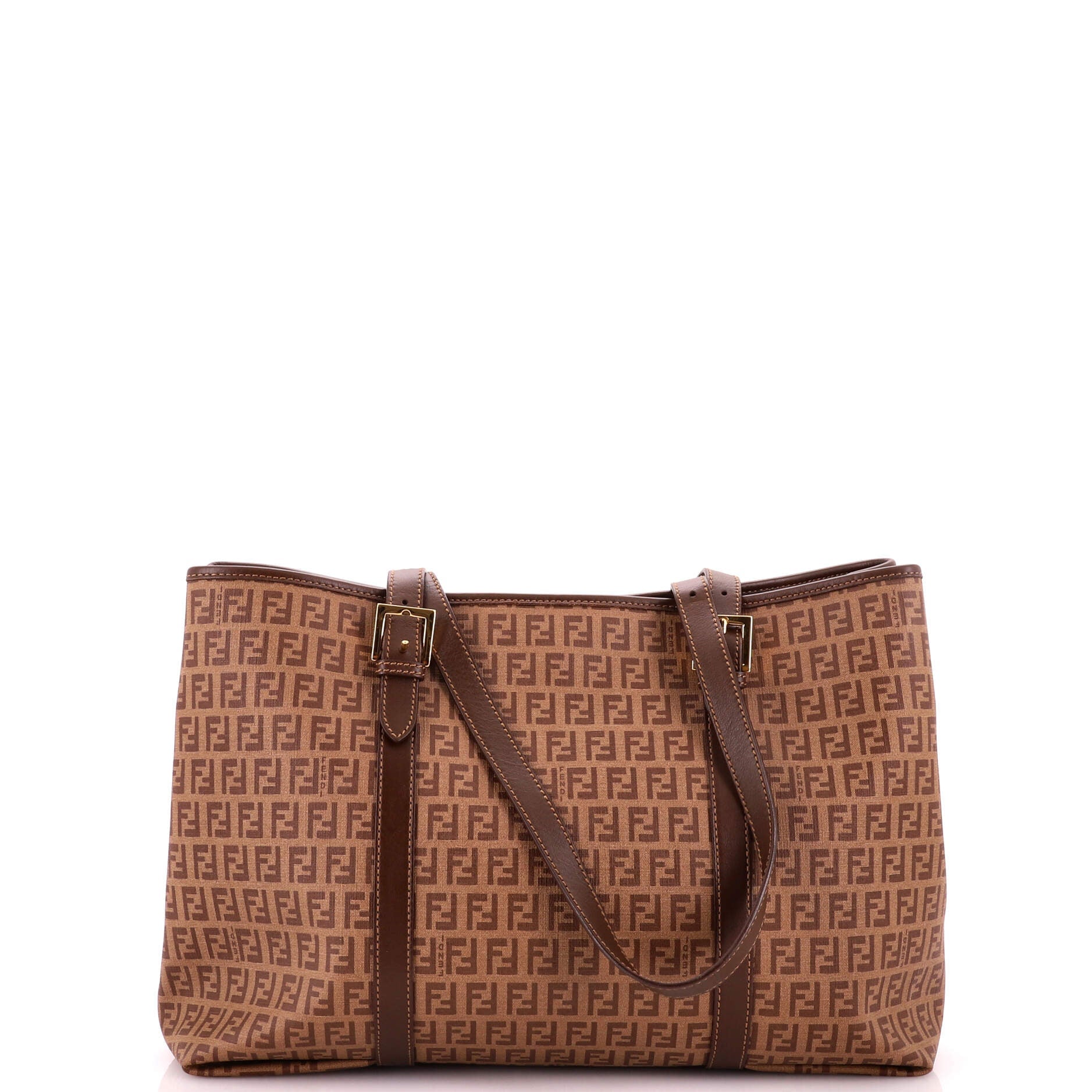 Belted Handle Tote Zucchino Coated Canvas Large
