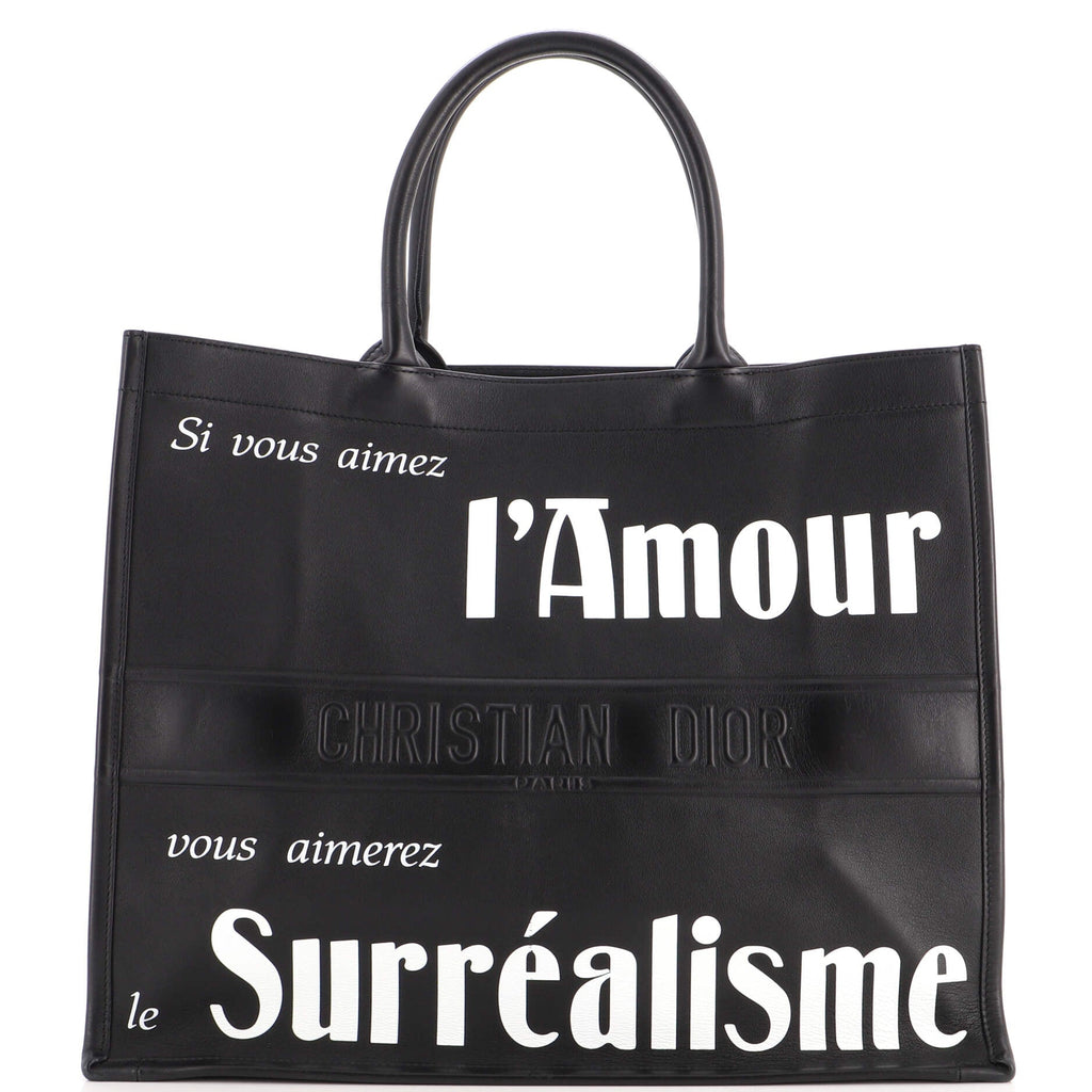 Book Tote Printed Leather Large