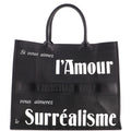 Book Tote Printed Leather Large