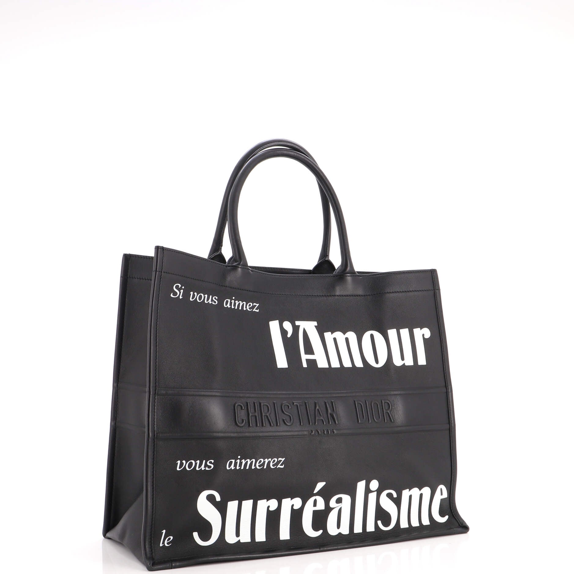 Book Tote Printed Leather Large