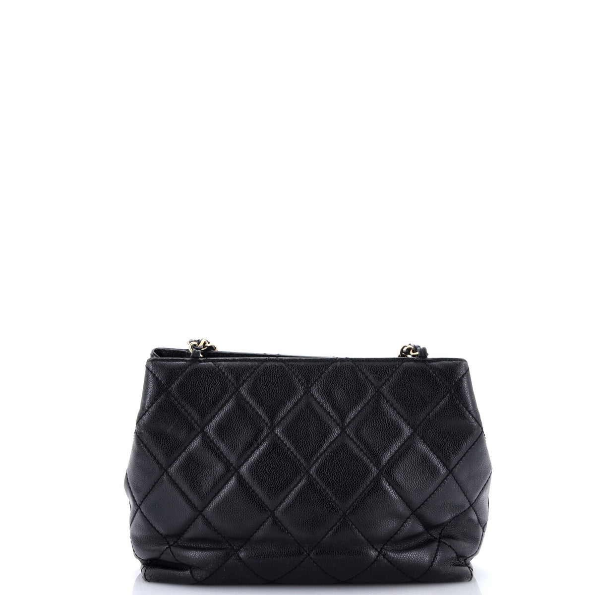 Vintage Front Pocket Shoulder Bag Quilted Lambskin Large