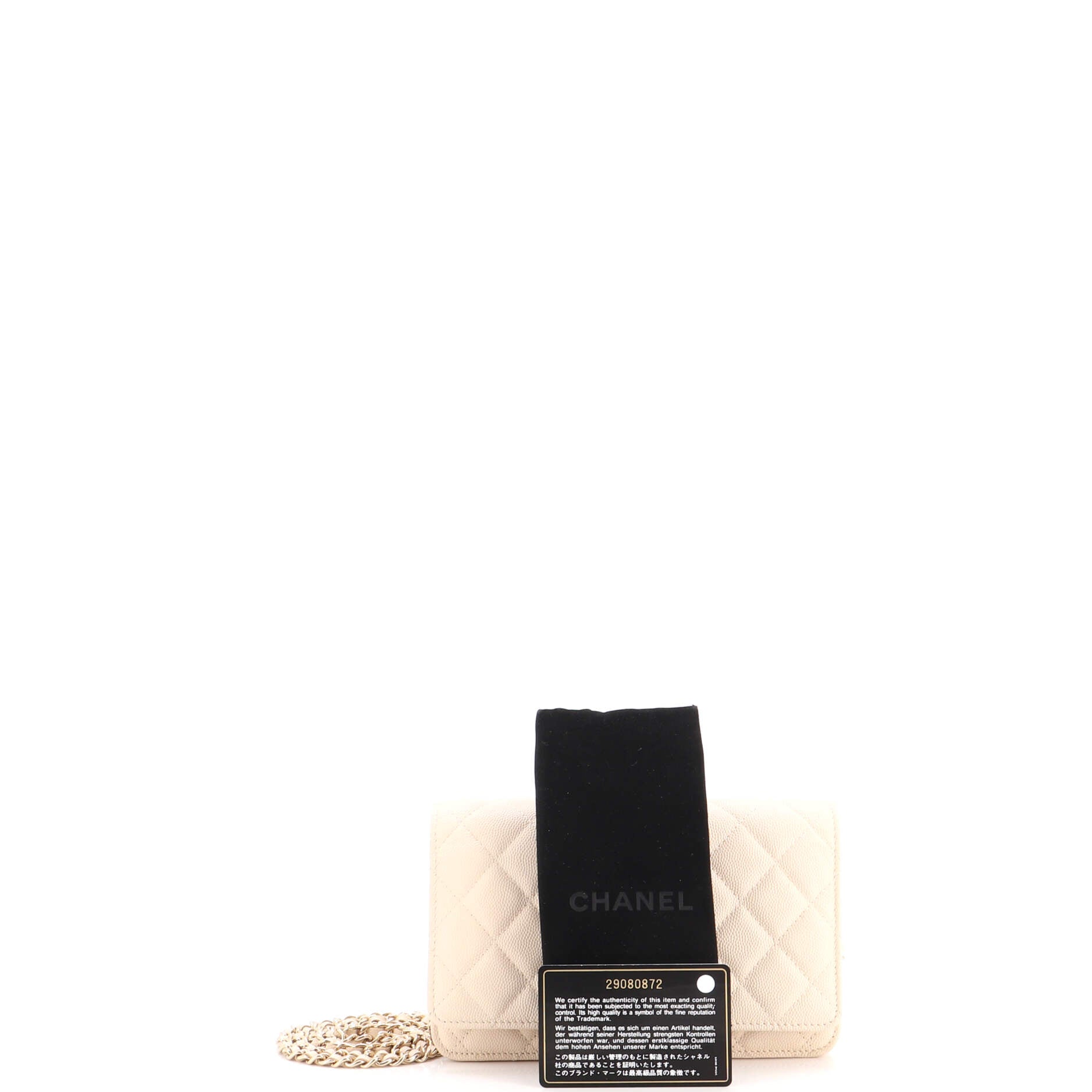 Wallet on Chain Quilted Caviar