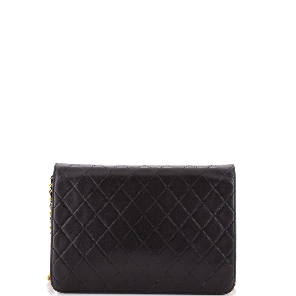 Vintage Clutch with Chain Quilted Leather Medium