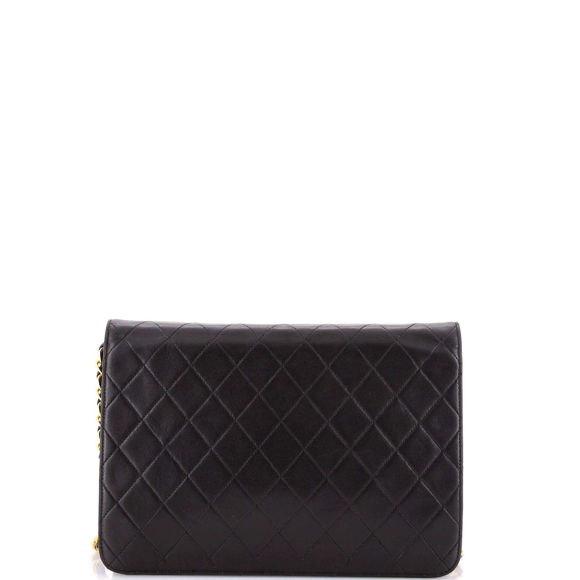 Vintage Clutch with Chain Quilted Leather Medium