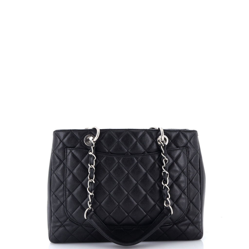 Grand Shopping Tote Quilted Caviar
