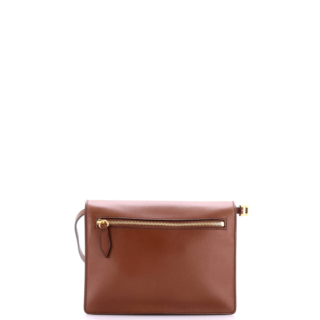 Macken Crossbody Bag Leather and House Check Canvas Small