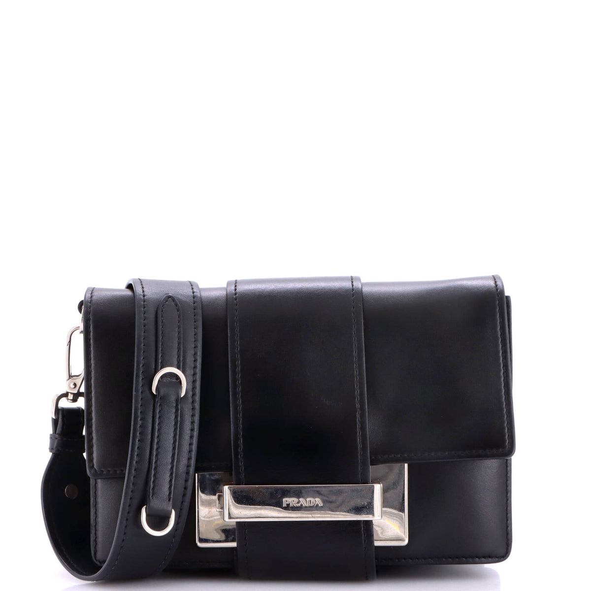 Metal Ribbon Shoulder Bag City Calfskin Small