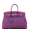 Birkin Ghillies Bag Anemone Togo and Swift with Palladium Hardware 35