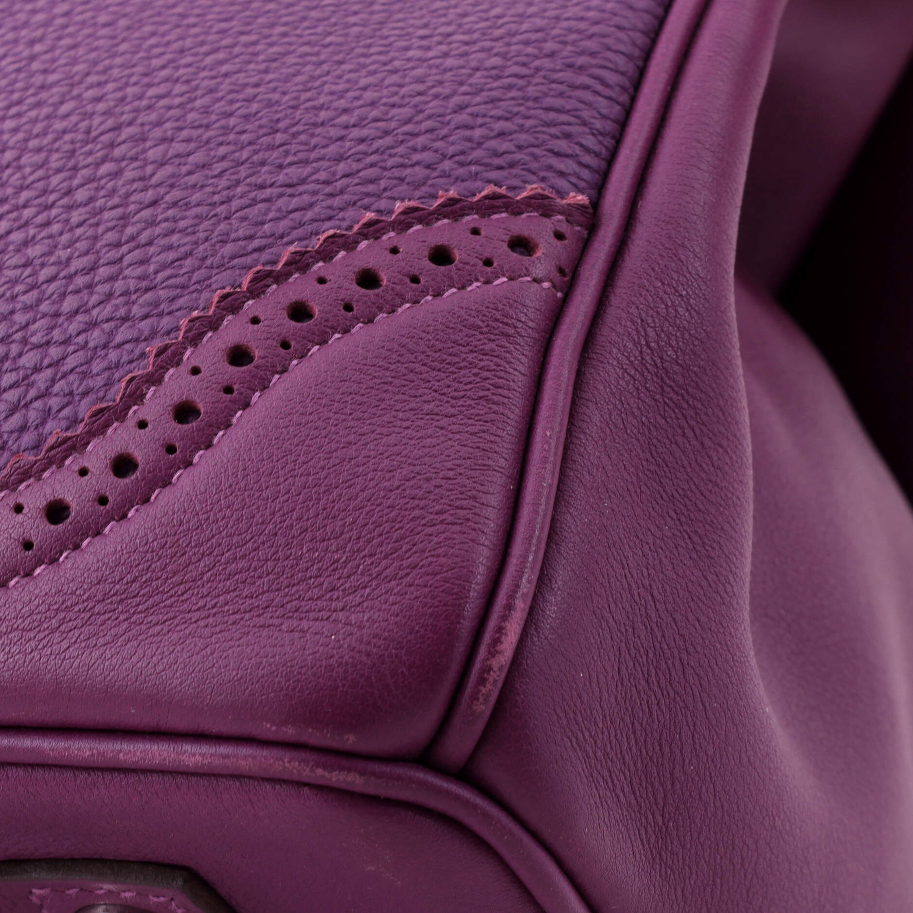 Birkin Ghillies Bag Anemone Togo and Swift with Palladium Hardware 35