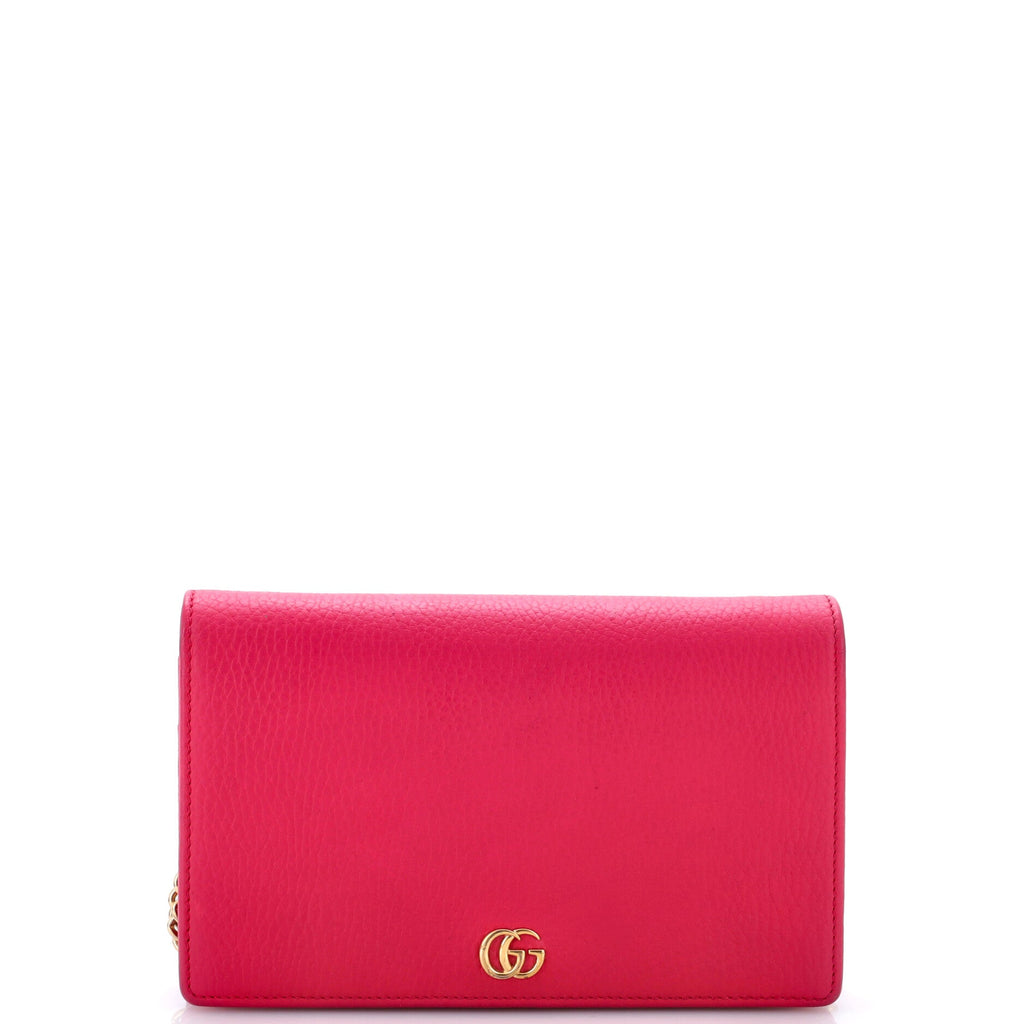 Petite GG Marmont Chain Wallet Leather Mini