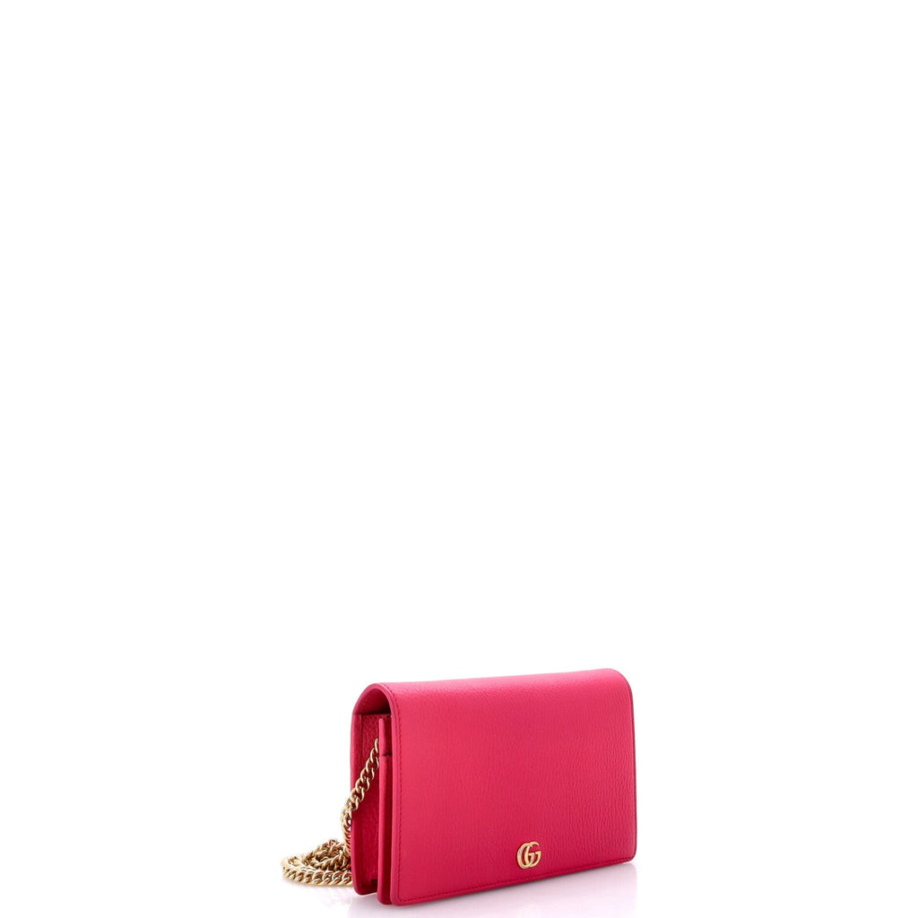 Petite GG Marmont Chain Wallet Leather Mini