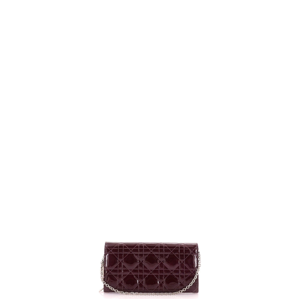 Lady Dior Rendez Vous Short Chain Wallet Cannage Quilt Patent