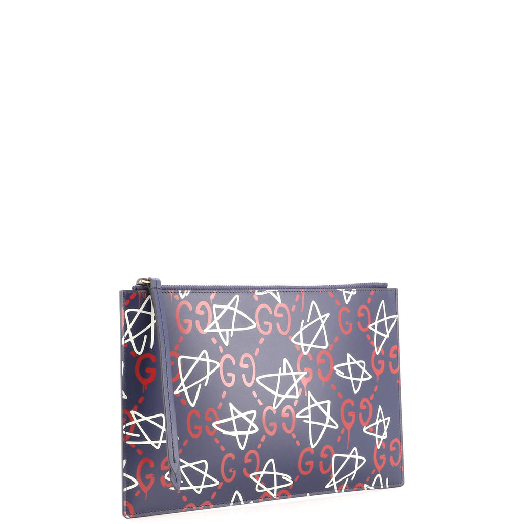 Zipped Pouch GucciGhost Leather Medium