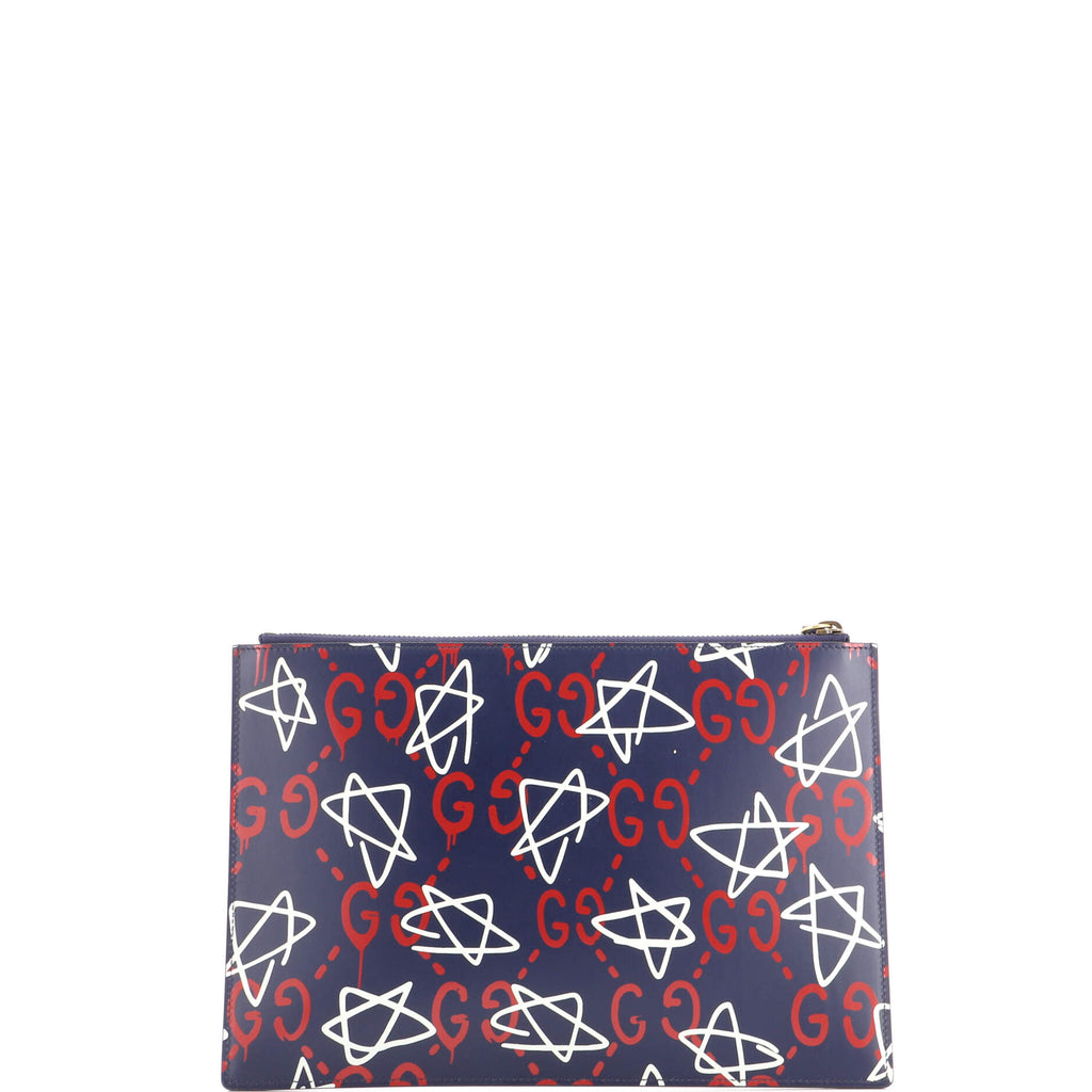 Zipped Pouch GucciGhost Leather Medium