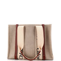 Woody Tote Canvas with Leather Medium