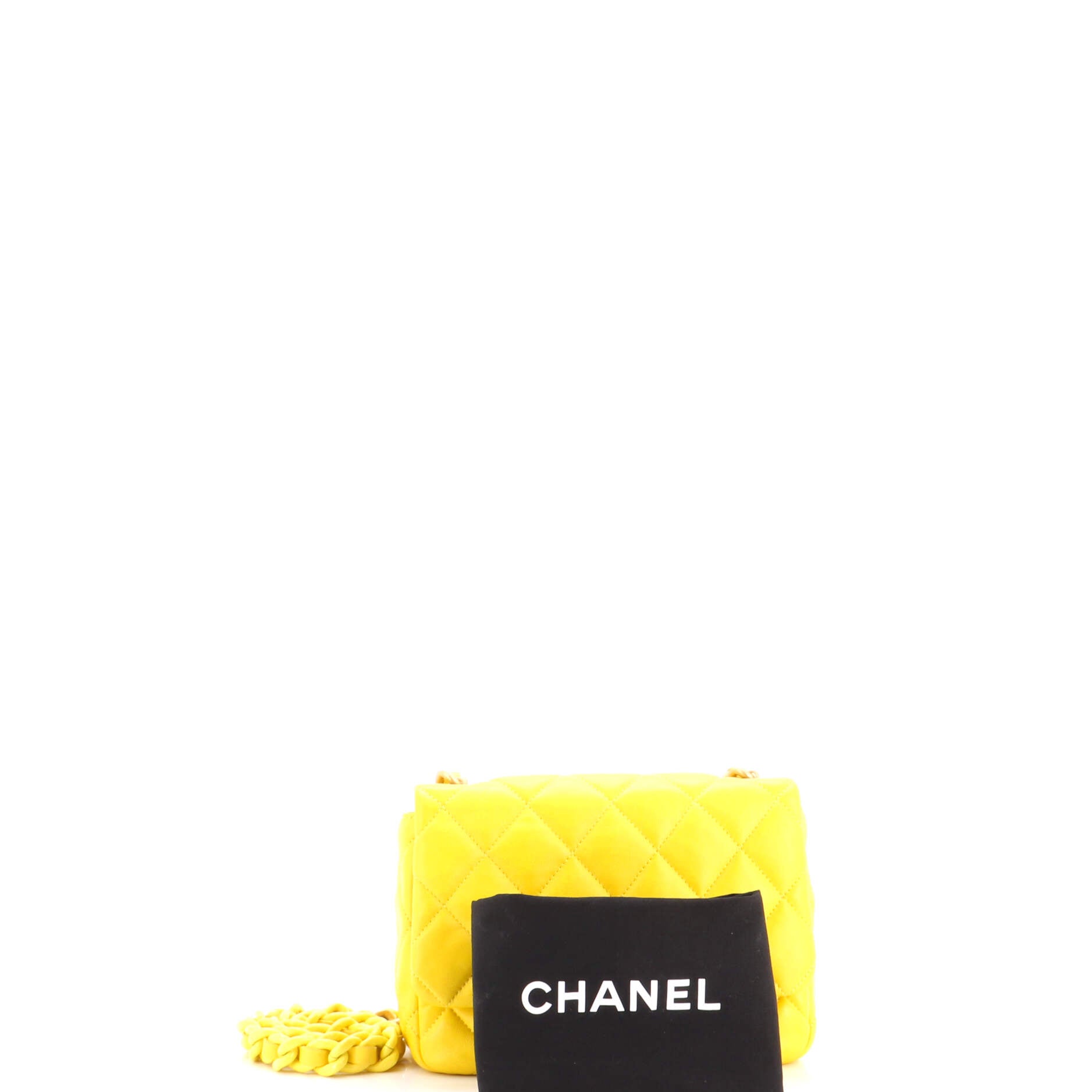 Lacquered Metal CC Flap Bag Quilted Lambskin Small