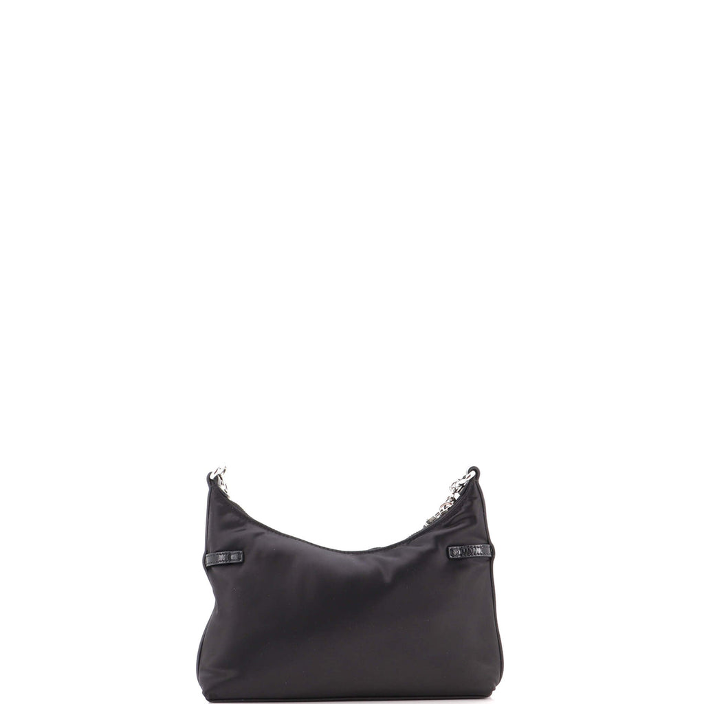 Voyou Party Shoulder Bag Satin with Leather Mini
