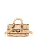 Lady D-Joy Bag Cannage Embroidered Raffia Medium