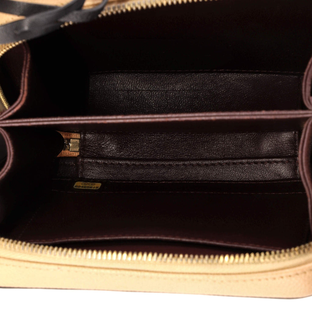 Filigree Vanity Case Quilted Caviar Small