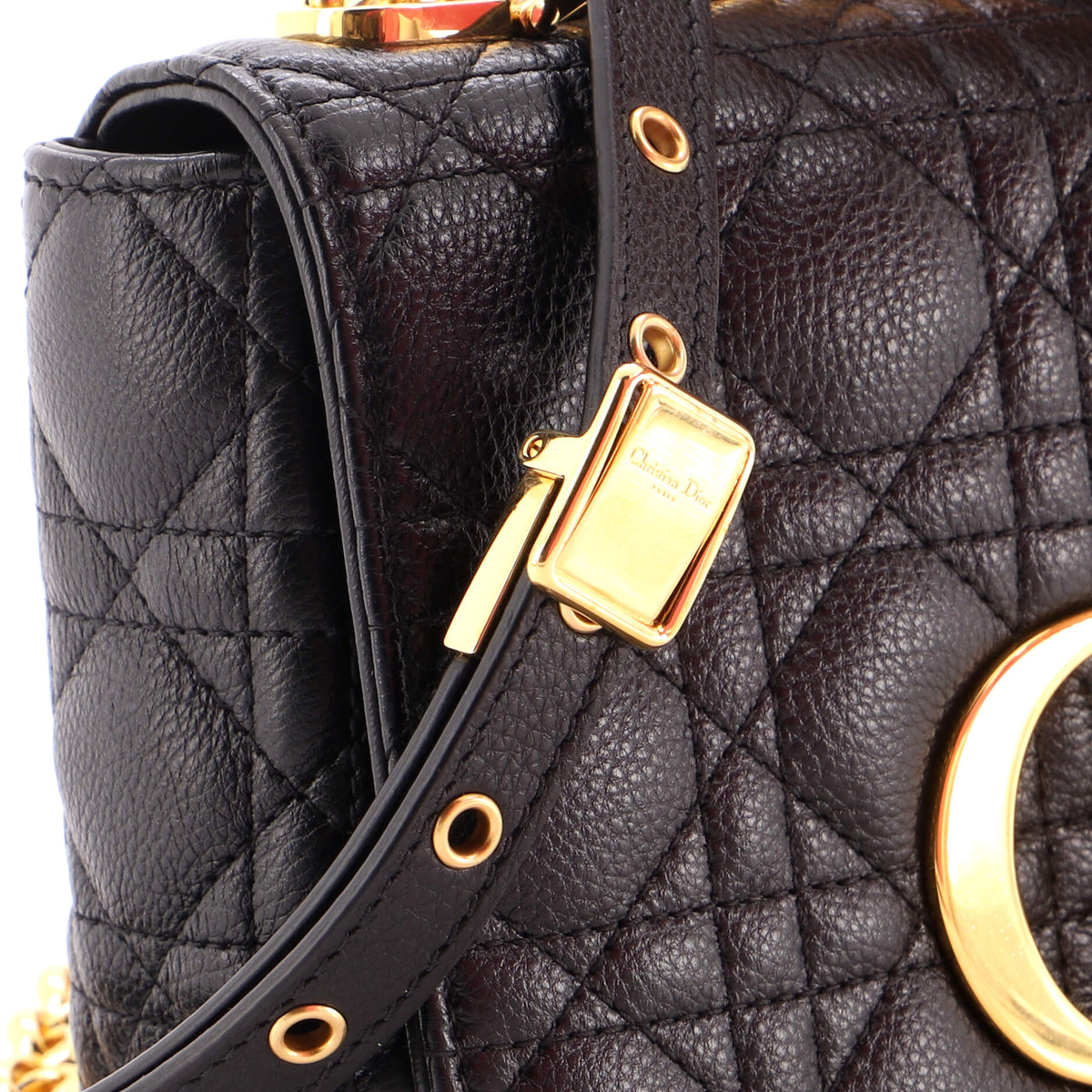 Caro Bag Cannage Quilt Calfskin Small