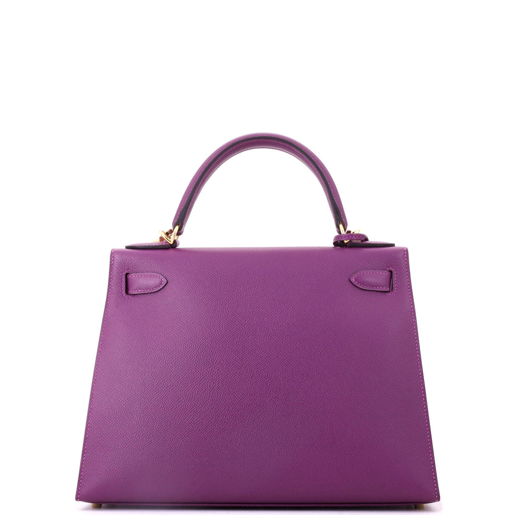 Kelly Handbag Anemone Epsom with Gold Hardware 28