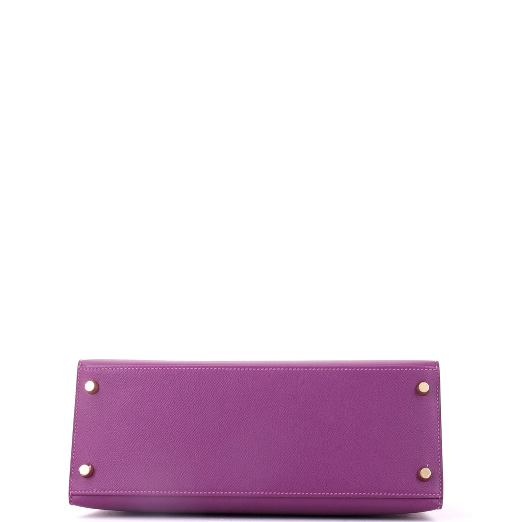 Kelly Handbag Anemone Epsom with Gold Hardware 28