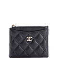 CC Zip Card Holder Quilted Caviar