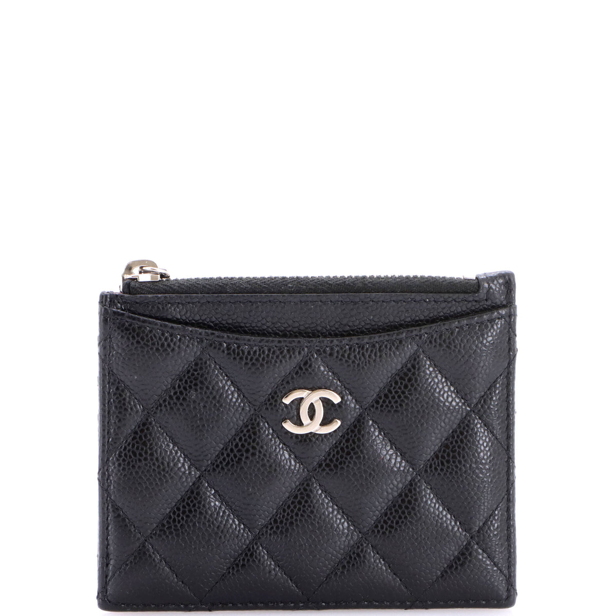 CC Zip Card Holder Quilted Caviar