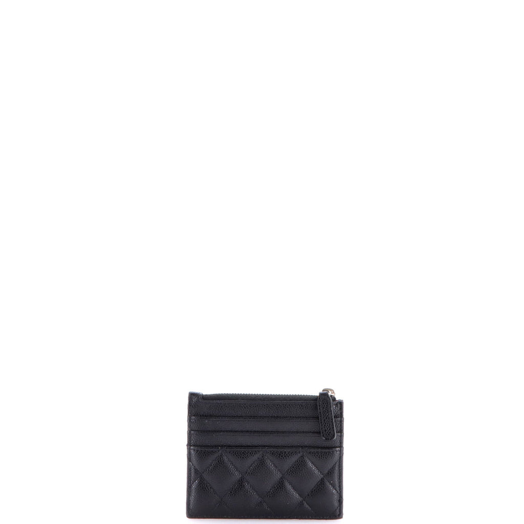 CC Zip Card Holder Quilted Caviar