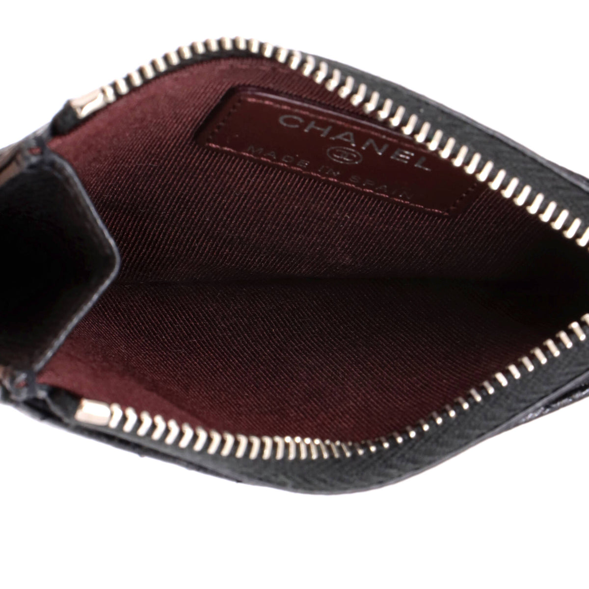 CC Zip Card Holder Quilted Caviar