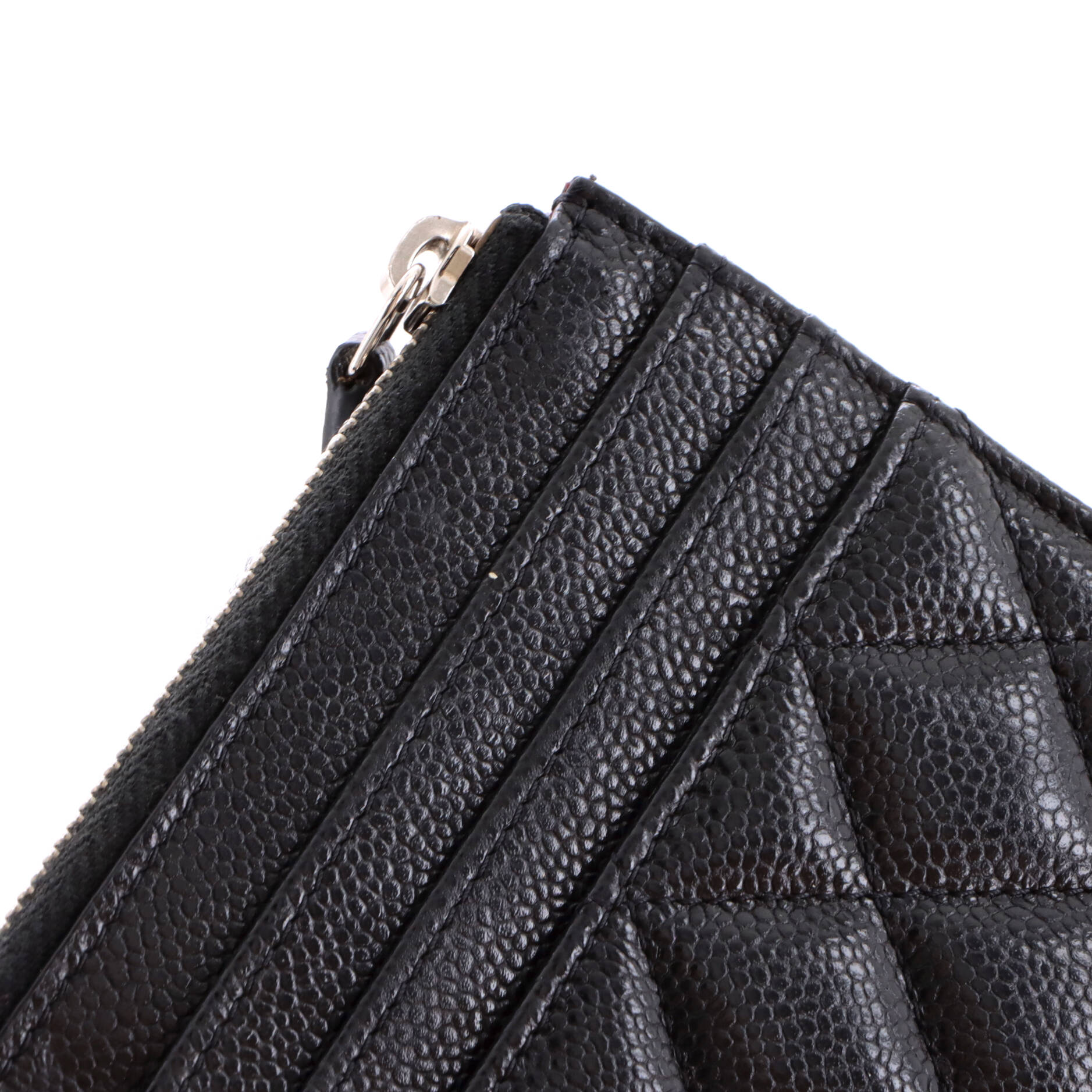 CC Zip Card Holder Quilted Caviar