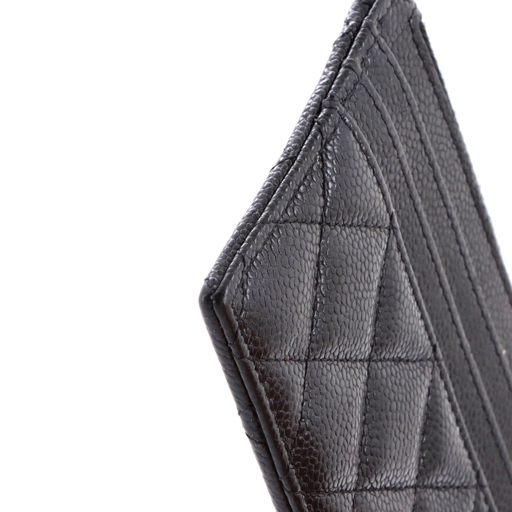CC Zip Card Holder Quilted Caviar