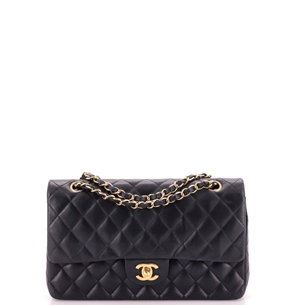 Vintage Classic Double Flap Bag Quilted Lambskin Medium