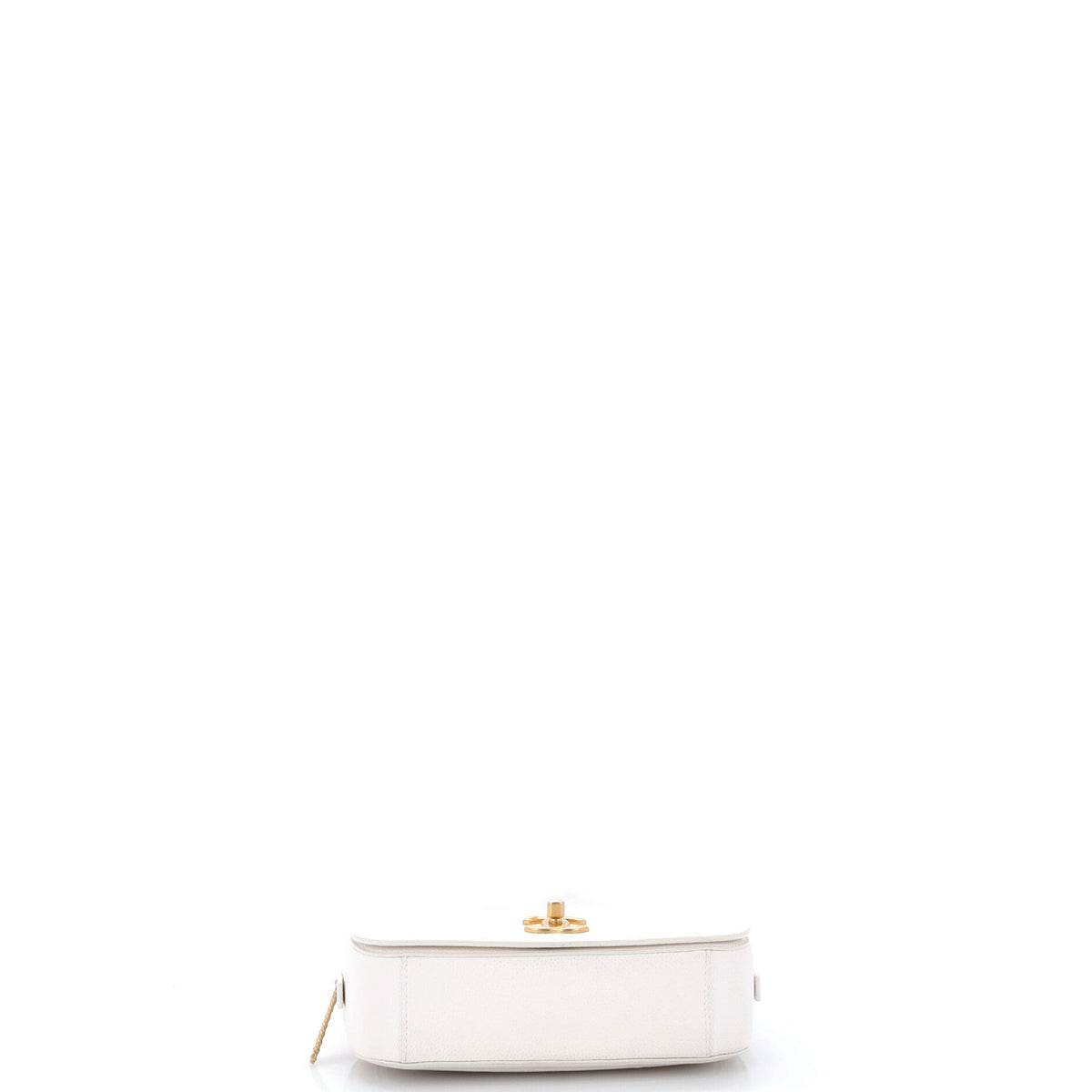 CC Zipped Full Flap Bag Stitched Caviar Medium