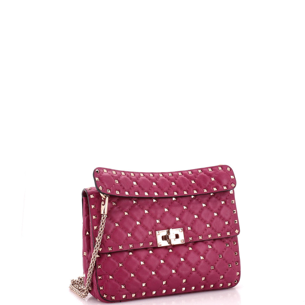Rockstud Spike Flap Bag Quilted Leather Medium