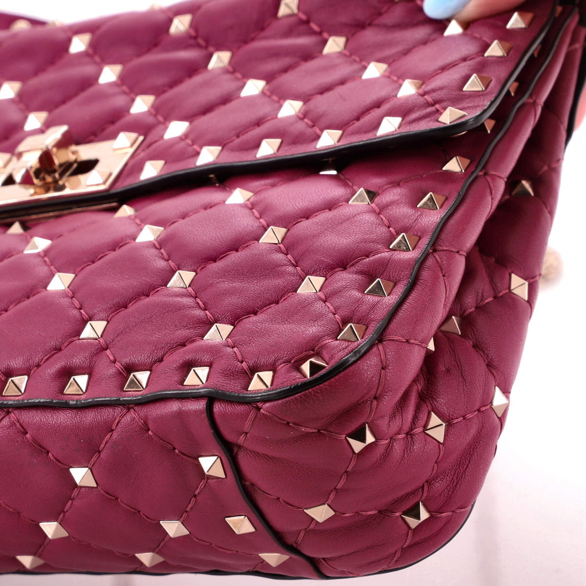 Rockstud Spike Flap Bag Quilted Leather Medium