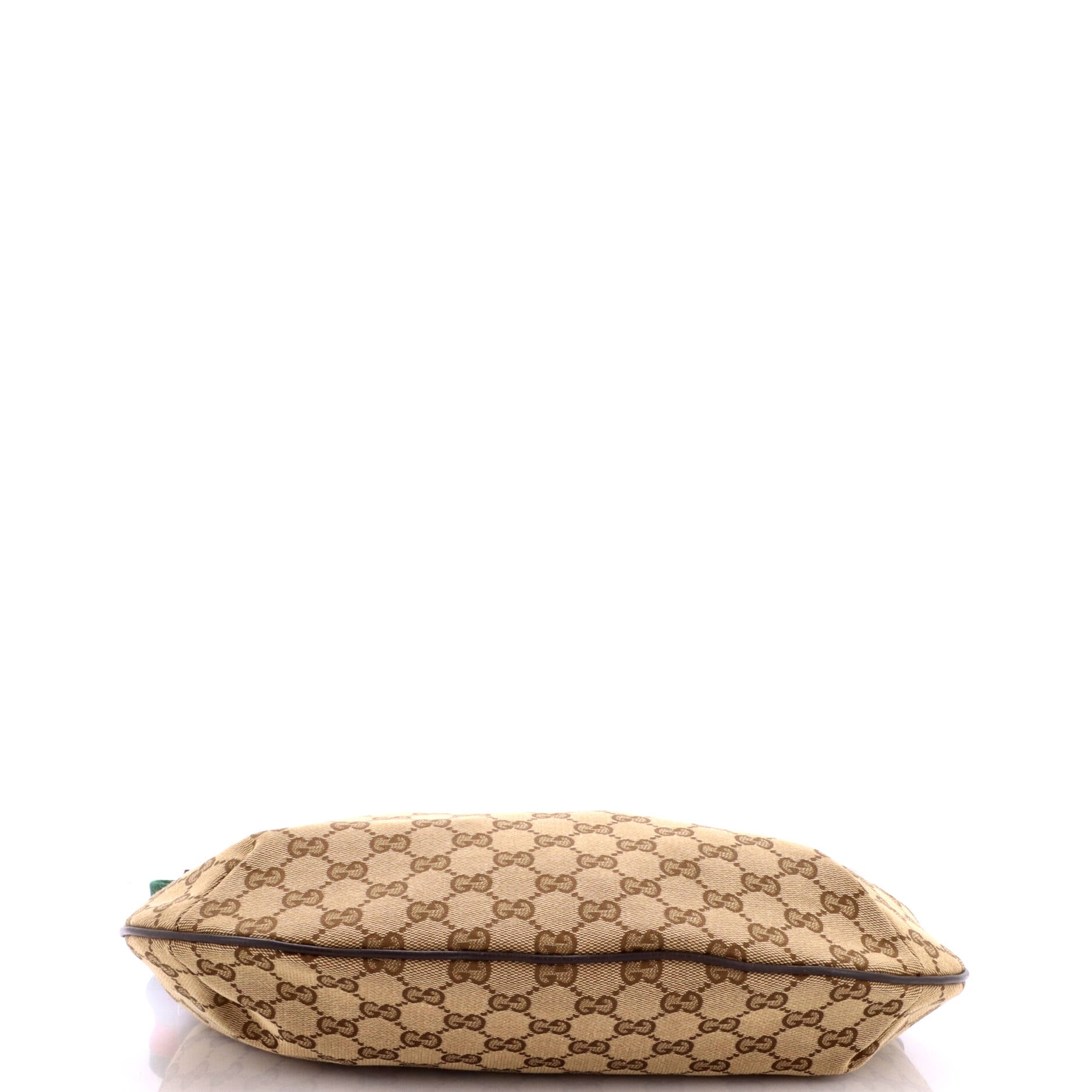 Saddle Zip Messenger Bag GG Canvas with Leather Medium