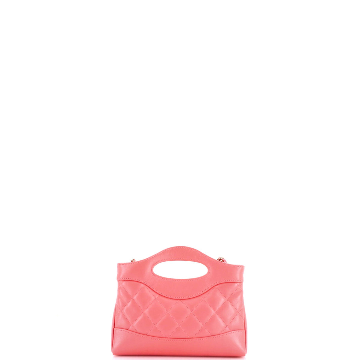 31 Shopping Bag Clutch with Chain Quilted Lambskin Small