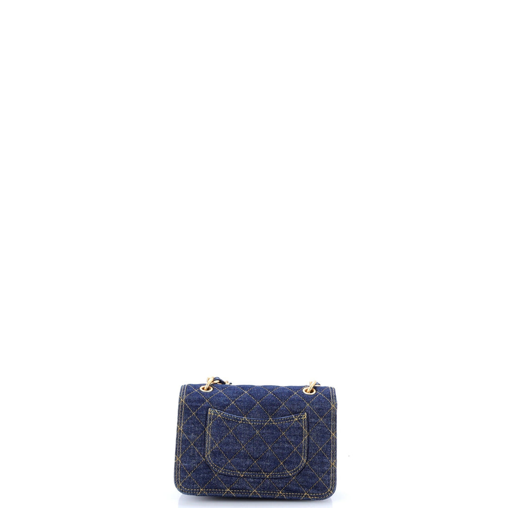 Double You CC Flap Bag Quilted Denim Medium