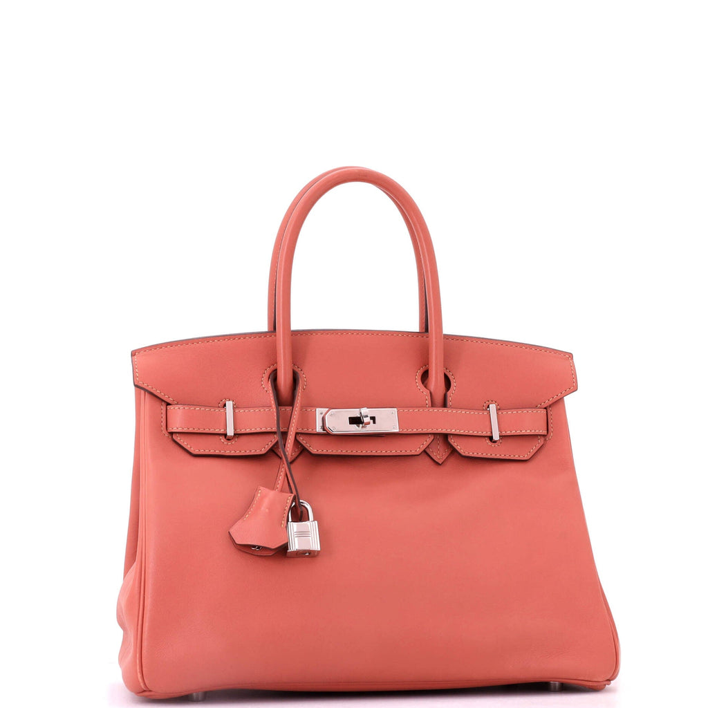 Birkin Handbag Blush Swift with Palladium Hardware 30