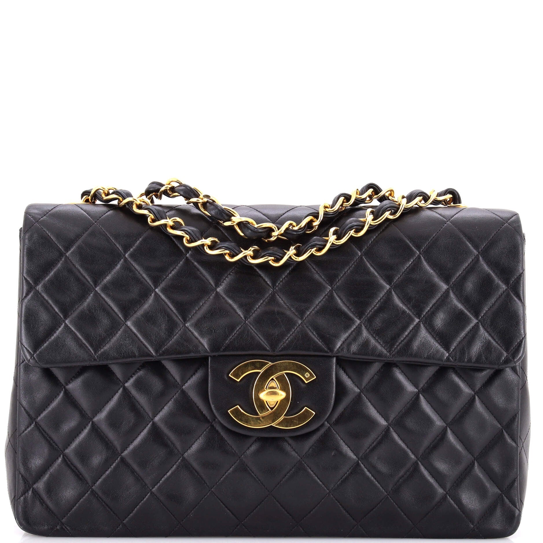 Vintage Classic Single Flap Bag Quilted Lambskin Maxi