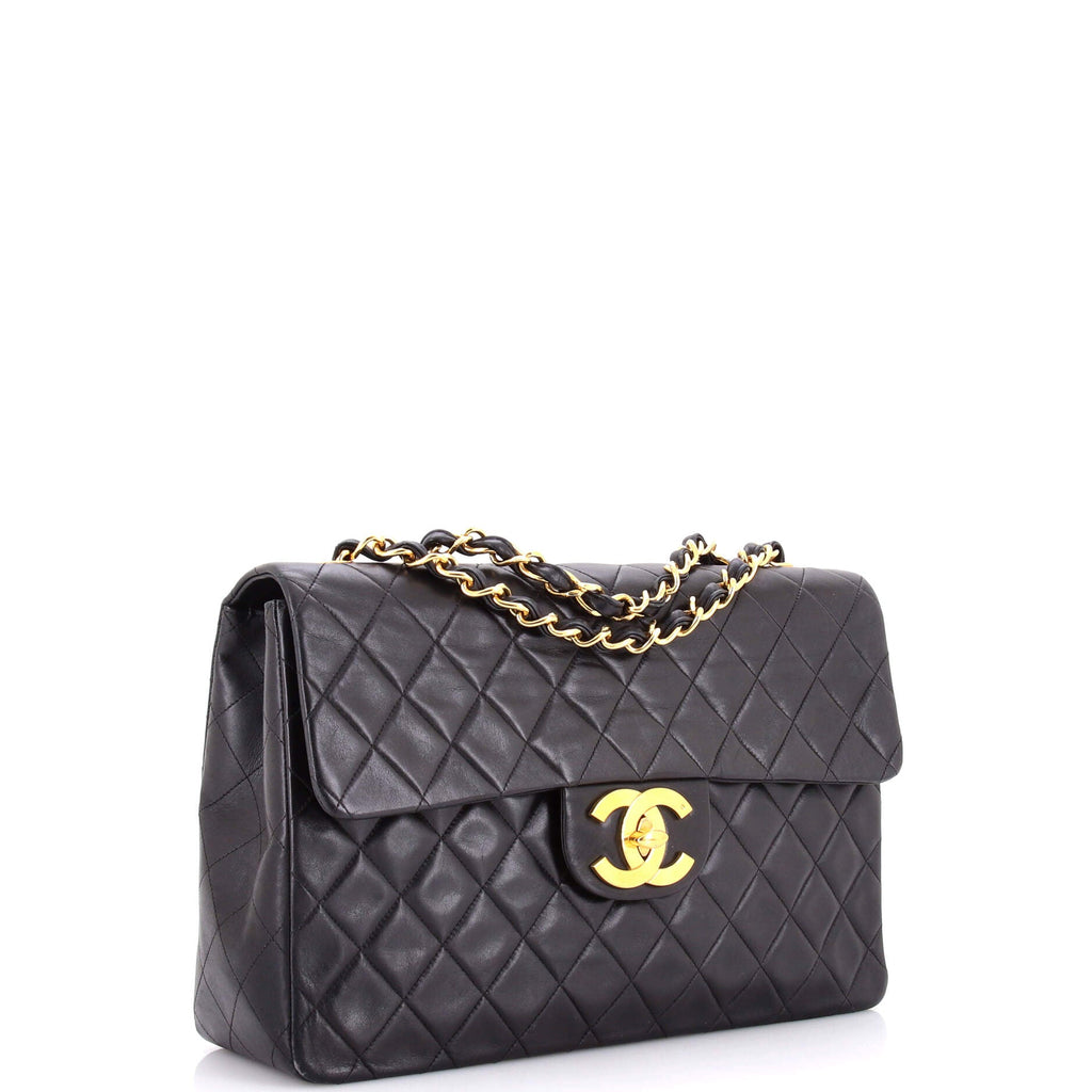Vintage Classic Single Flap Bag Quilted Lambskin Maxi