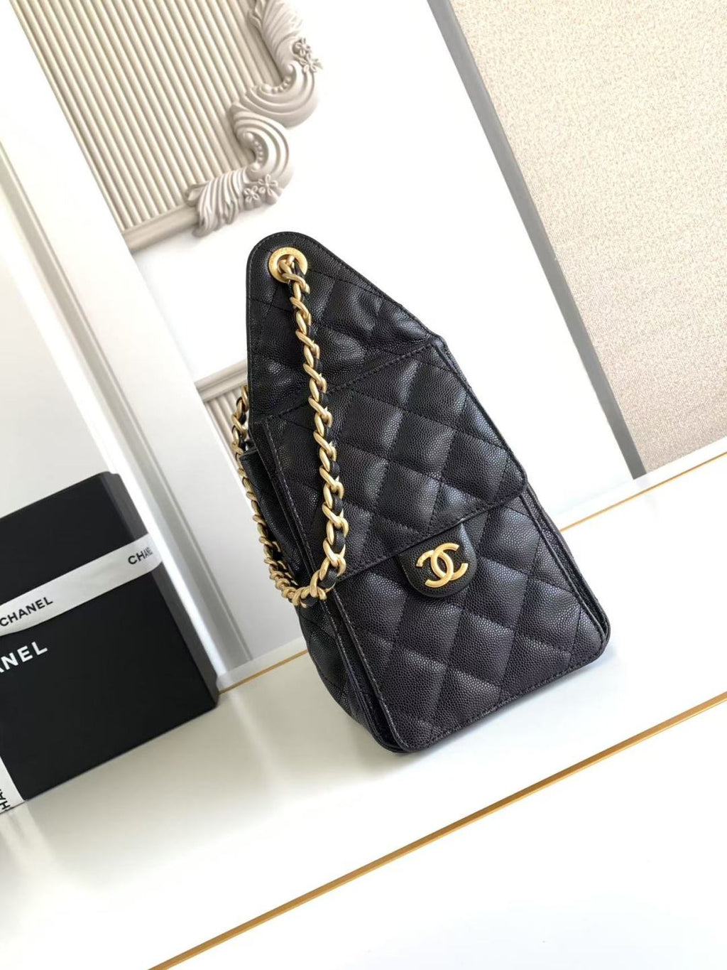 26 Small Handbag Grained Calfskin & Gold-Tone Metal Bag