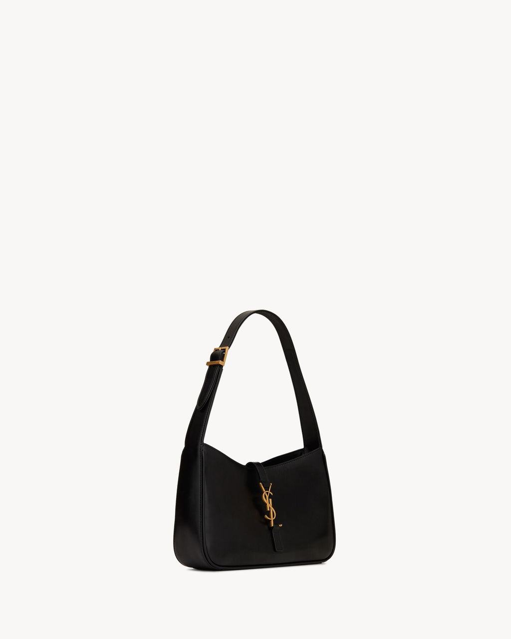 Saint Laurent Le 5 à 7 Patent Leather Hobo – Burgundy Elegance