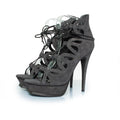 Women's Saint Laurent, Suede lace up tribute 16 pumps