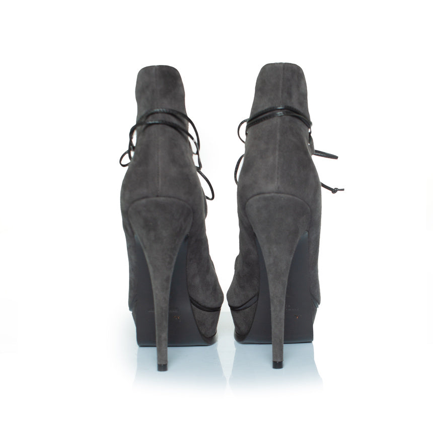 Women's Saint Laurent, Suede lace up tribute 16 pumps