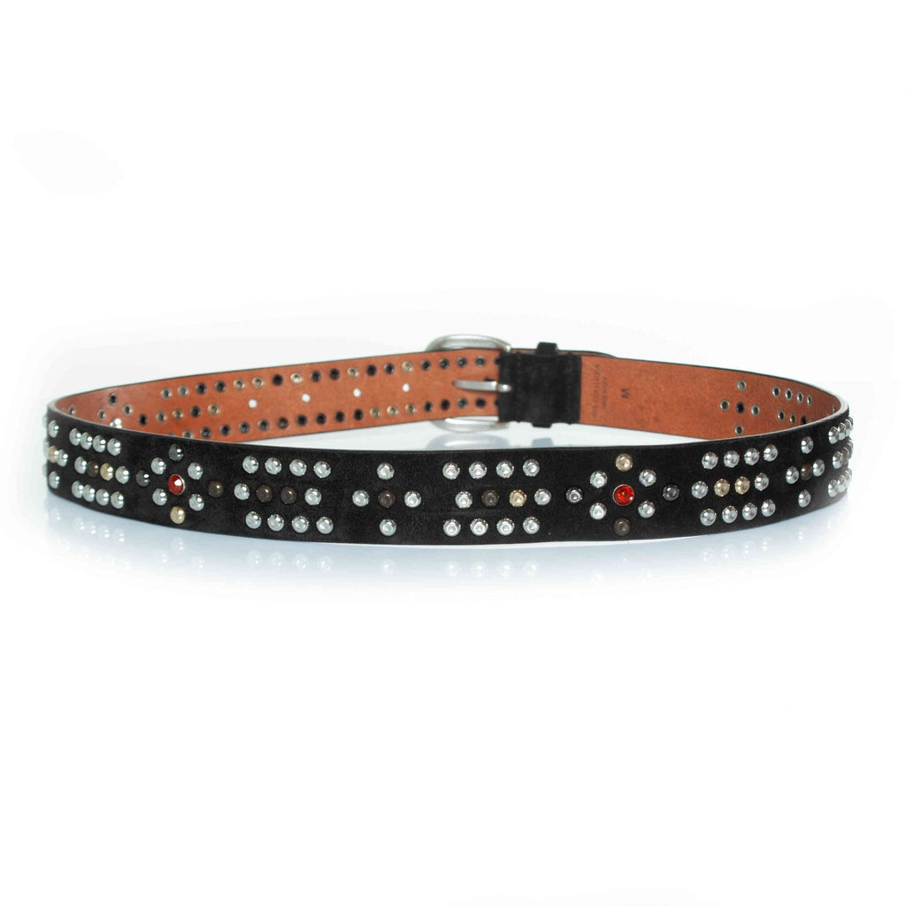 Isabel Marant, Black suede belt with multicoloured studs