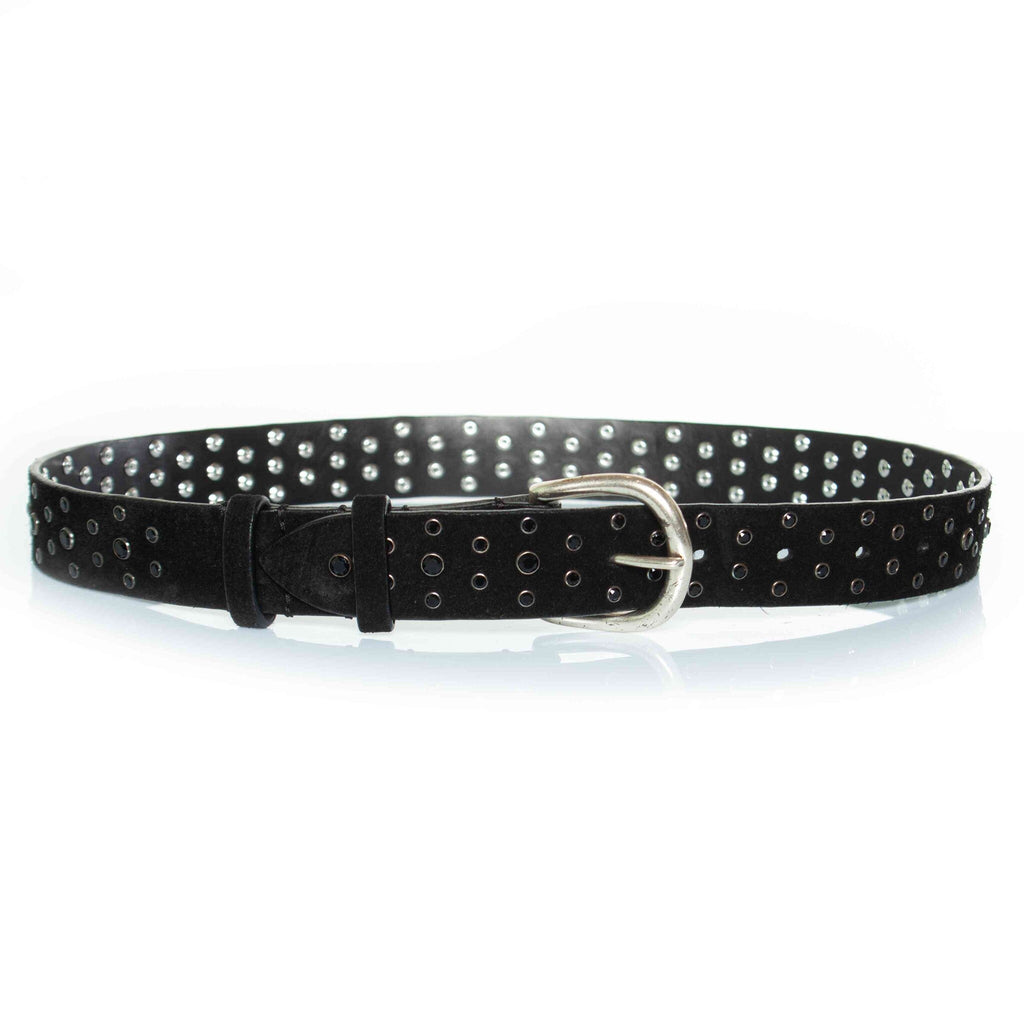 Isabel Marant, Black suede belt with black stones